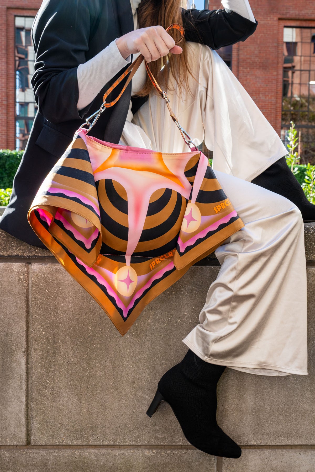 Pulse Scarf Bag in Amber & Lavender