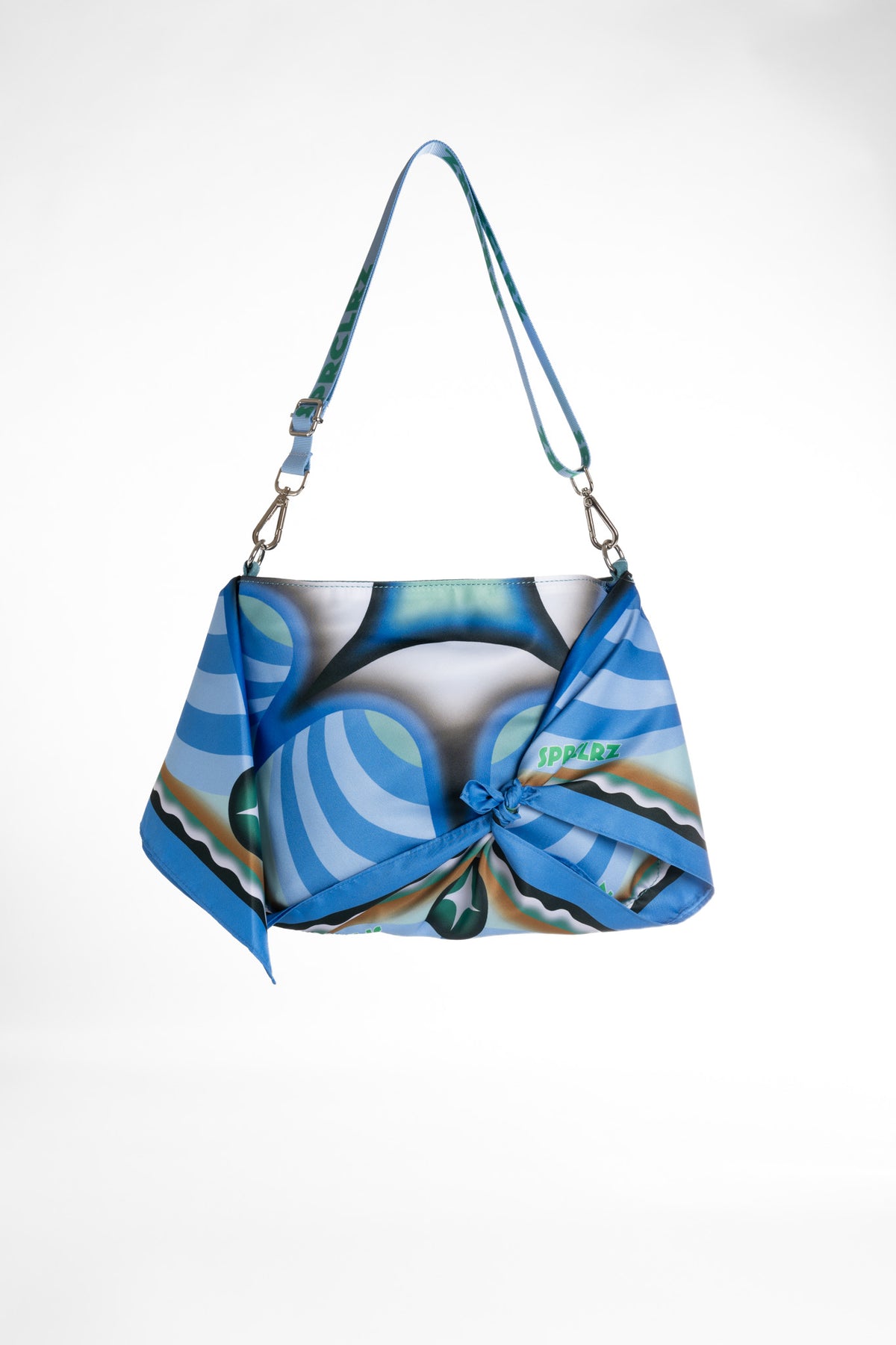 Pulse Scarf Bag in Blue & Green