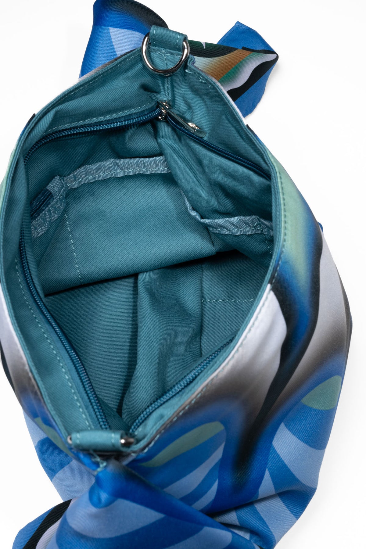 Pulse Scarf Bag in Blue & Green
