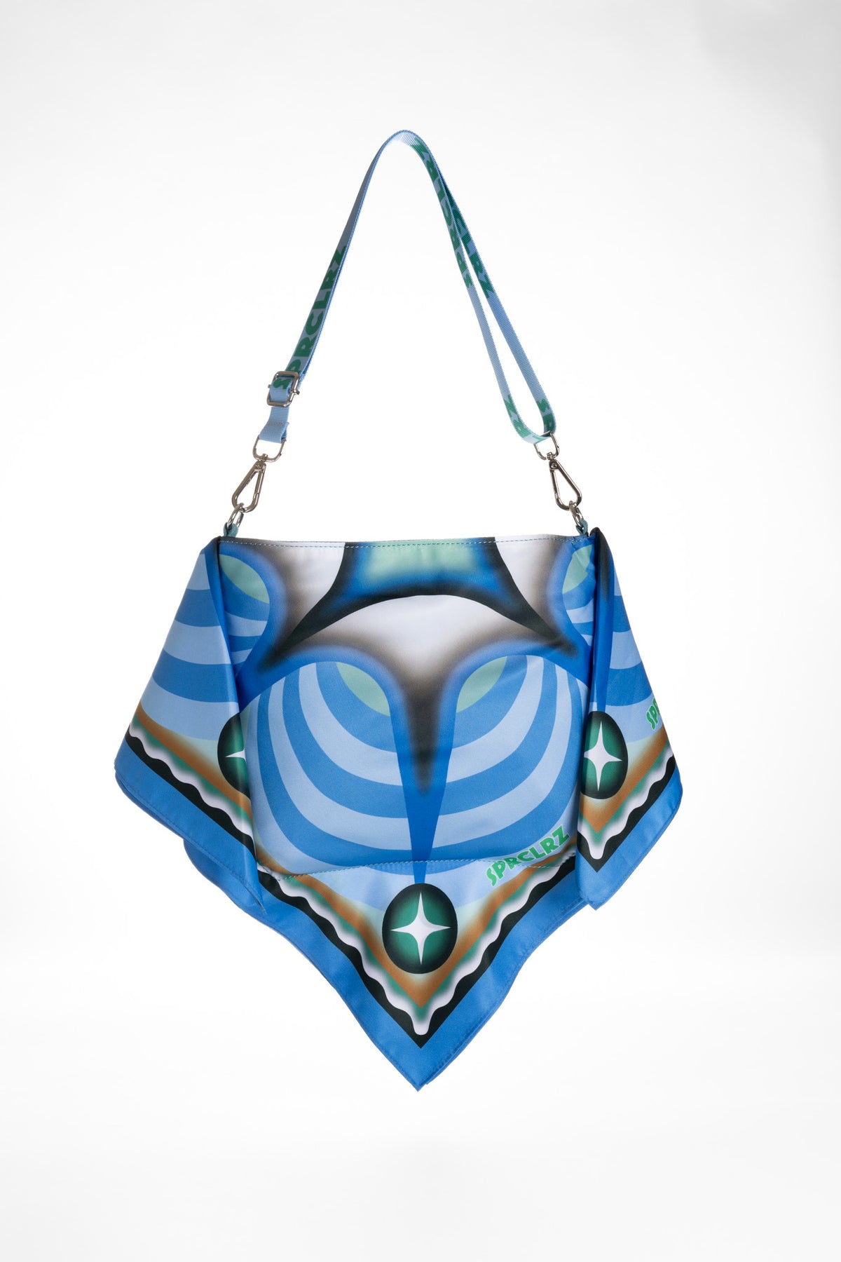 Pulse Scarf Bag in Blue & Green