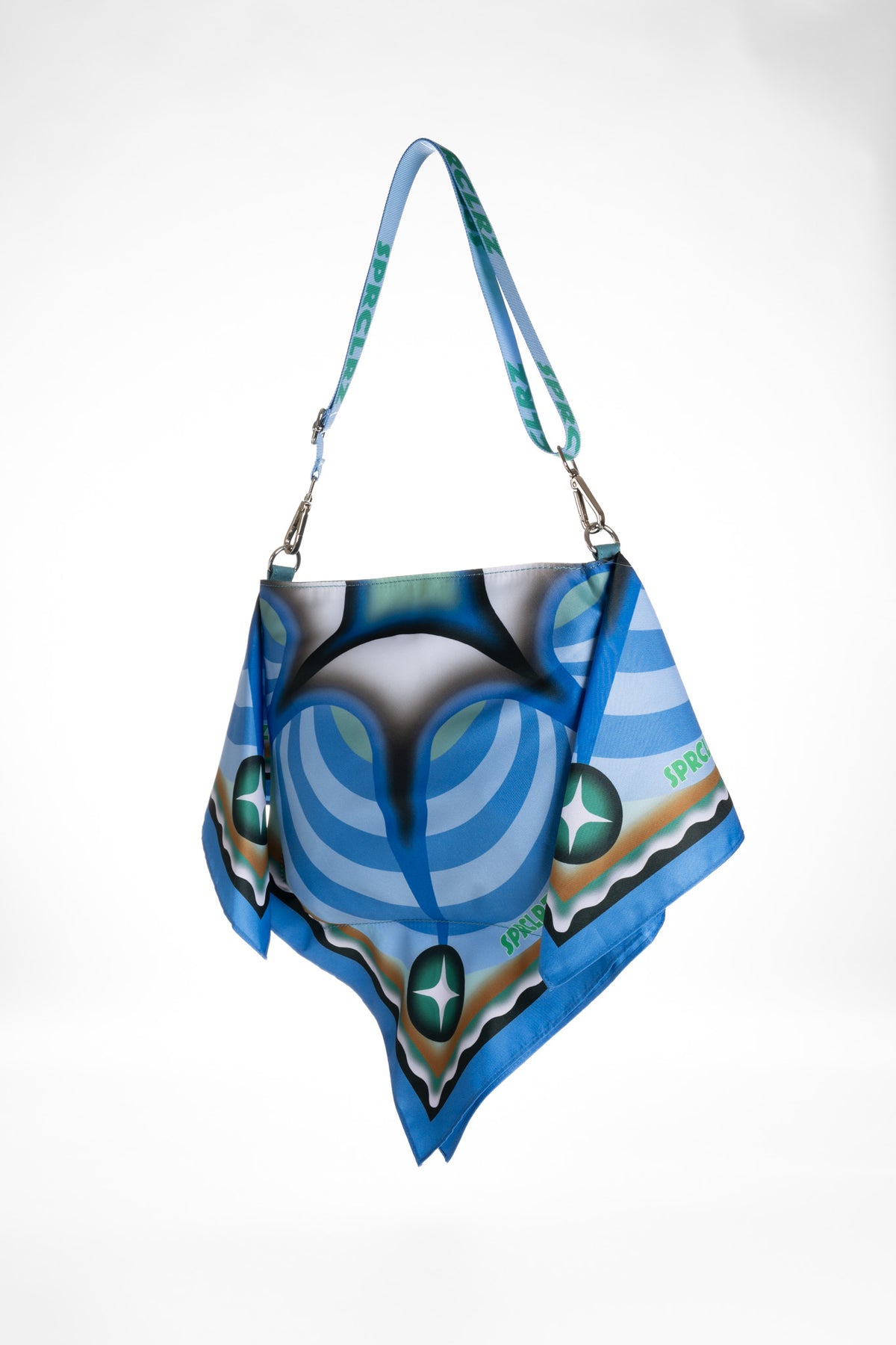 Pulse Scarf Bag in Blue & Green